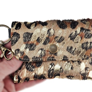 Womens Bling Snap Wallet, Cowhide Acid Wash Keychain ID Holder, Credit Card & Cash Keeper,  Minipurse, Leather Clip Pocket, Backback Purse,