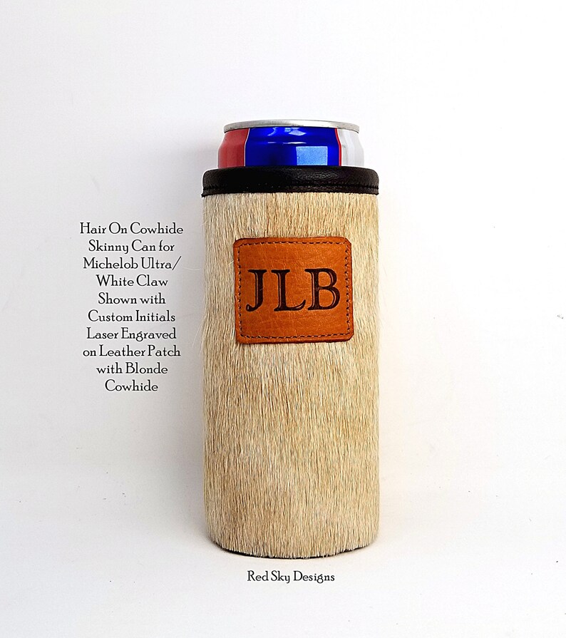 Michelob Ultra Skinny Beer Holder CUSTOM White Claw Leather Etsy