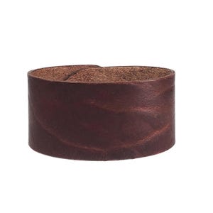 Men&#39;s Leather Cuff, 1.5&quot; SINGLE Leather Bracelet, Unisex Rugged Gift for Him for 3rd Anniversary, Father&#39;s Day, Leather Gift