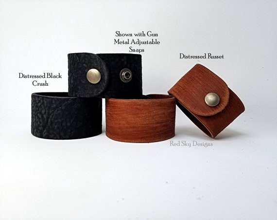 Distressed Leather Bracelet Cuff Set Of 5 Jewelry - How To Put Snaps On Leather Bracelets Distressed Leather Bracelet Cuff Set Of 5 Jewelry - How To Put Snaps On Leather Bracelets