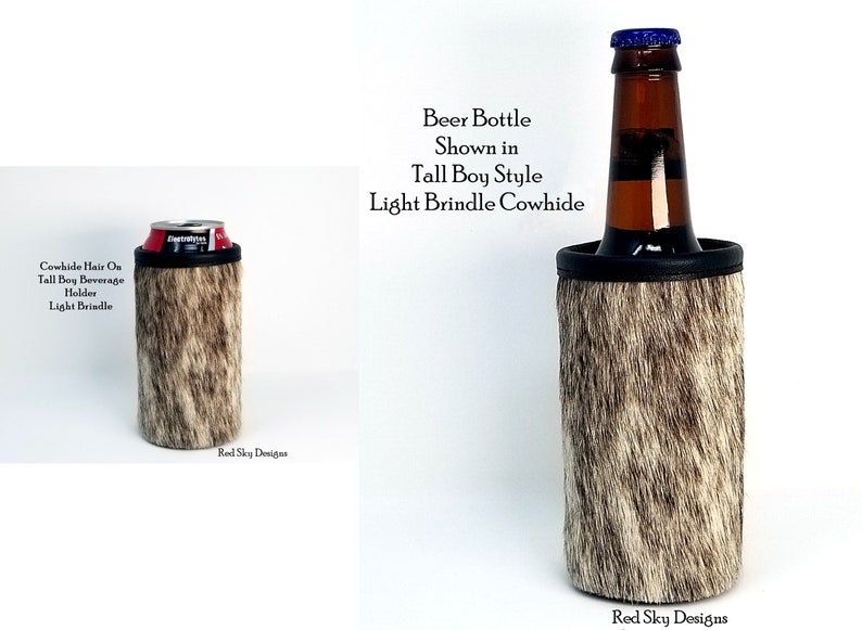 Cowhide Leather Beverage Holder Michelob Ultra Beer Can Etsy
