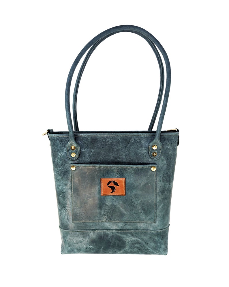 Leather Tote Coastal Cowgirl Soft Handbag Boss Lady Bag image 1