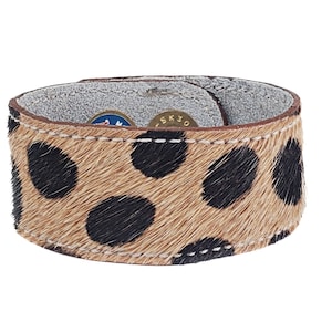 Animal Print 3/4&quot; Cowhide Bracelet- SINGLE - Choose Acid Wash/Animal Print Cowhide, Design Your Cowhide Cuff for Your One Of A Kind Cuff