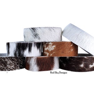Cowhide Bracelet 1 SINGLE Cuff Choose Natural Hair On Cowhide Cuff, Design Your Cowhide Cuff for Your One Of A Kind Cowhide Jewelry image 6
