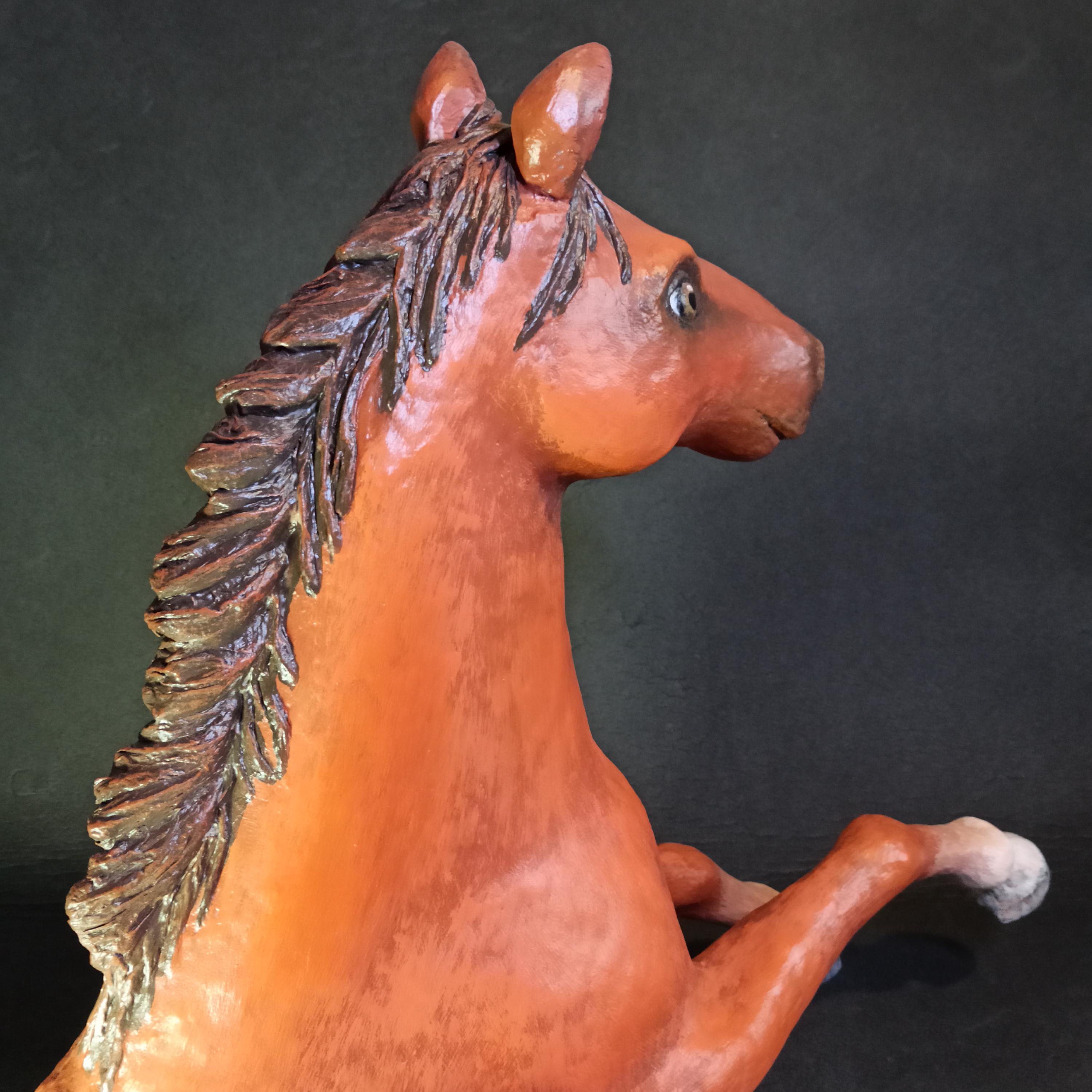 高さ2.7フィートのリアルな馬の彫刻 - カフェ、レストラン、ウィンドウ