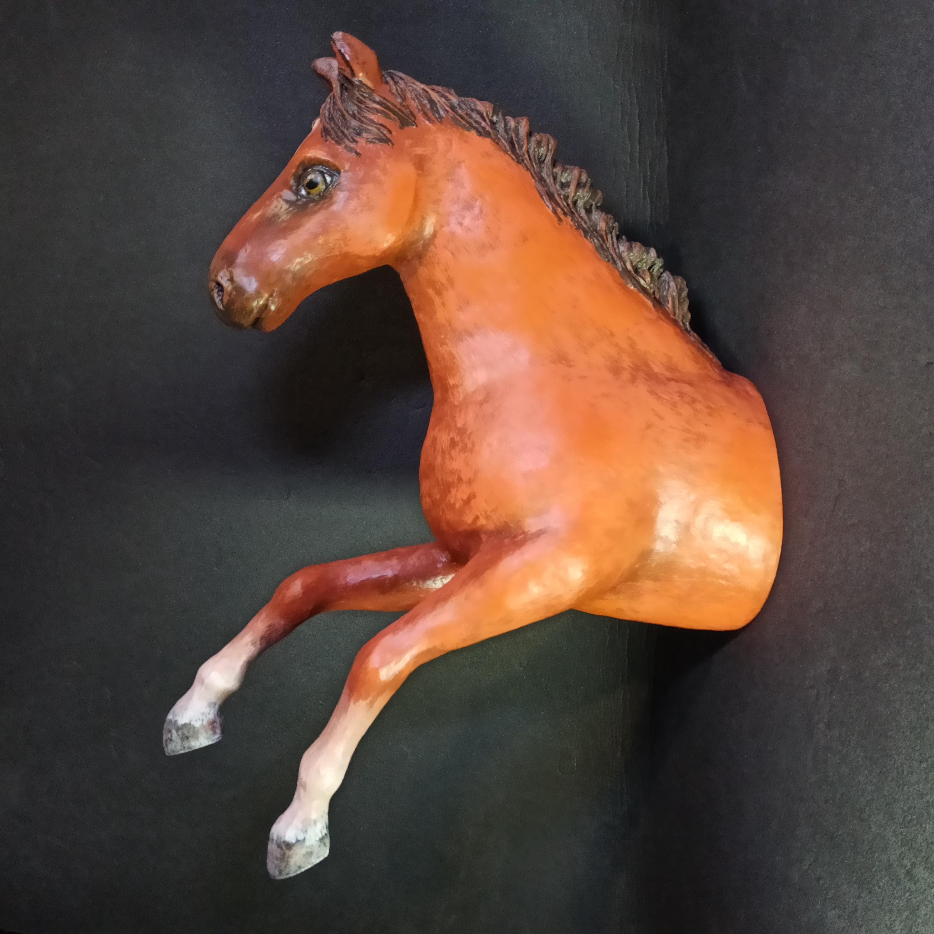 高さ2.7フィートのリアルな馬の彫刻 - カフェ、レストラン、ウィンドウ