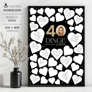40 Dinge, die wir an dir lieben Poster, personalisierbares Geschenk zum 40. Geburtstag, 40 Gründe warum wir dich lieben, Sofortdownload