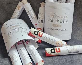 Duplo Adventskalender mit 24 Sprüchen, Duplo Banderole Weihnachten DIY Adventskalender, Sofortdownload zum Basteln