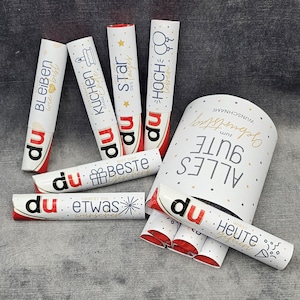 Duplo Banderolen Geburtstag mit über 40 Sprüchen, Duplo Banderole Geburtstagsgeschenk, DIY Geschenkidee mit Schokolade