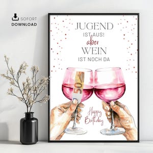 Geburtstag Geldgeschenk Weinliebhaber, Geburtstagsgeschenk Geld schön verpacken, Wein, Vorlage zum Selbstausdrucken, Sofortdownload