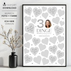 30 things we wish for you, personalized 30th birthday gift, 30th birthday guest poster, instant download
