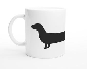 Bonita taza de café con forma de perro, regalo de Navidad o cumpleaños para él o ella, Daschund, perro salchicha