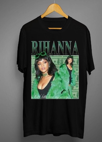 Discover Camiseta Rihanna Cantante Famosa Vintage para Hombre Mujer