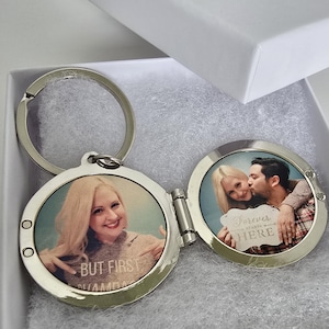 Keyring With 2 Photos - Funky Pigeon