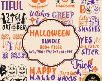 Halloween SVG Bundle | Geist, Kürbis, Hexe Designs | Schneide Dateien für die Cricut Silhouette