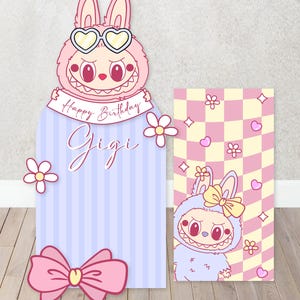 Personnages/accessoires personnalisés Découpes dans du carton mousse pour les fêtes d'anniversaire, décorations tendance roses avec des personnages de dessins animés, arrière-plans de tous les thèmes.