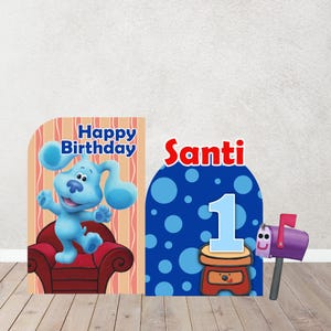 Personnages/accessoires personnalisés découpés dans du carton mousse - coroplast, enseignes de jardin pour fêtes d'anniversaire, décorations de chien bleu, arrière-plans de tout thème.