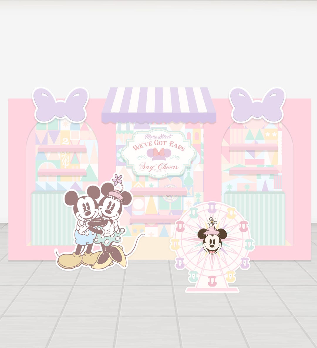 Custom 3D or Flat Store Front Backdrop | Foam Board Shop Facade ...