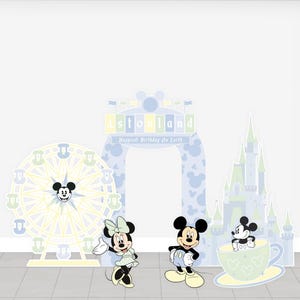 Personnages/découpes d'accessoires personnalisés dans du carton mousse - Coroplast, enseignes de jardin pour fêtes d'anniversaire, décorations, arrière-plans de tout thème. Grande roue