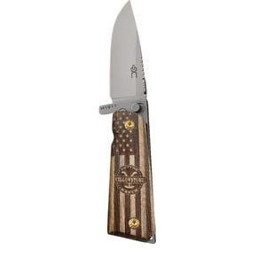 1911 Wooden Knife Grips Compatible with all 1911 models | Beech Wood Grips for 1911 | American Flag and Emblem