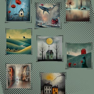 Therapeutic Art Print Set – Calming Home Decor, Illustrations (PDF) image 2