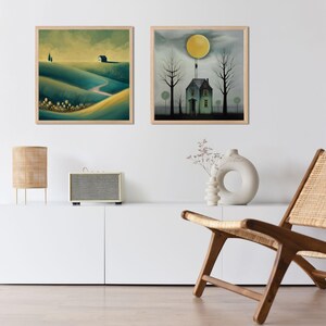 Therapeutic Art Print Set – Calming Home Decor, Illustrations (PDF) image 9
