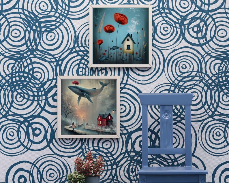 Therapeutic Art Print Set – Calming Home Decor, Illustrations (PDF) image 3