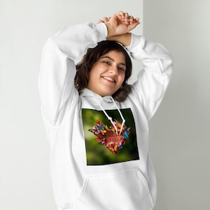 Butterfly Classic Women Hoodie | Black Butterfly Hoodie | Graphic Print Sweatshirt | Gift For Her | Casual Comfort | Cozy Winter Wear