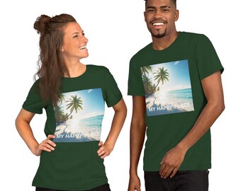 My Happy Place Unisex T-shirt | Comfy Tee | Graphic Shirt | Relaxation Shirt | Positive Vibes | Cozy Shirt | Lounge Wear | Casual Top