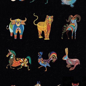 Set of 12, 5”x5” Zodiac Prints