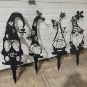 Gnome DXF Laser Cut File Rustic Lawn Art CNC Pattern Digital Download image 1