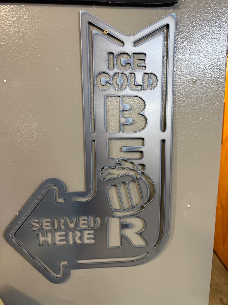 Beer Sign DXF Laser Cut File Man Cave Home Decor Metal Art Digital - Etsy