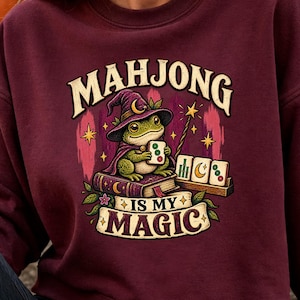 Mahjong de Halloween PNG / Rana bruja con libro de hechizos de fichas mágicas y sombrero de mago / Diseño de pinceladas