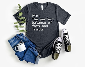 Grappig taartshirt | Taartenliefhebber | Zacht, comfortabel shirt | Thanksgiving-shirt | Thanksgiving-cadeau | Shirt voor taartliefhebbers | Definitieshirt | Taartcadeau