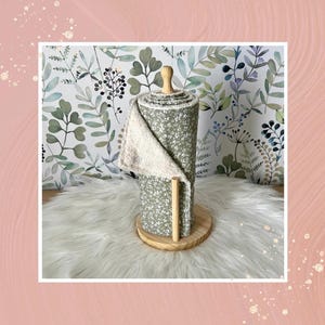 Toalhas de papel laváveis e reutilizáveis, rolo de 6 folhas zero desperdício, criação artesanal
