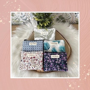 Porte monnaie en coton, porte carte, mini pochette, accessoire de sac, création fait main