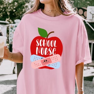School Nurse Shirt, School Nurse Gifts For Women, Back To School Shirt For School Nurse, Apple Nurse Tee, Nurse Gift