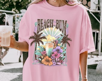 Beach Bum Tee, Trendy Beach Shirt, Comfort Summer Shirt, Beach T-Shirt, Vacation Gift, Aloha Shirt, Summer Tee, Comfy Summer TShirt