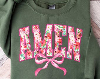 Ostern Amen Kokette Sweatshirt, christliche Ostern Tshirt, Jesus Ostern Shirt, Frauen Ostern T-Shirt, Kirche Gruppe Ostern Geschenk, Amen Ostern Outfit