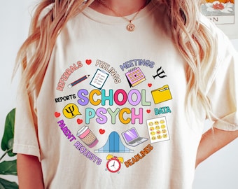 School Psych T-shirt, School Psychologist Shirt, Psychology Sweatshirt, School Therapist Gift, Teacher Tee, Trendy Therapist Outfit