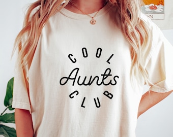Comfort Cool Aunts Club Shirt, Tante Tshirt, Muttertags Sweatshirt, Neue Tante To Be Geschenk, Schwangerschaft offenbaren T-Shirt, Neue Lieblings Tante Rundhalsausschnitt