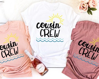 Camiseta de viaje a la playa para primos, camisetas del equipo de primos, regalos de fiesta de cumpleaños para primos, camiseta de equipo de primos, regalo de vacaciones para primos, atuendo a juego para primos