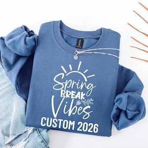 Personalized Spring Break Sweatshirt, Custom Family Vacation Tshirt, Matching Group Tee, Spring Beak Sweater, Summer Break Hoodie, Vacay Top