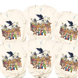 Custom Epic Universe Family Trip Shirt, Matching Mario Tee, Epic Universe Matching Tshirt, Epic Universe Family Top, Fun Family Trip Apparel image 1