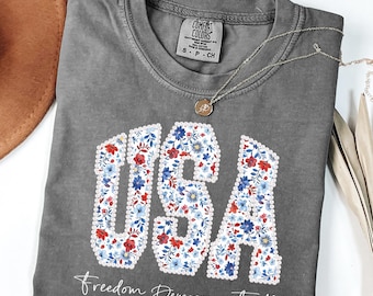Comfort Colors® 愛国的な控えめなFDT USAシャツ、自由、民主主義、真実Tシャツ、アメリカ反トランプTシャツ、反MAGA衣装、7月4日FDTトップ