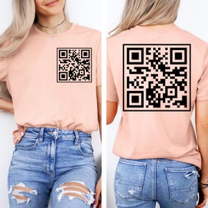 Jävla Trump QR-kodskjorta, subtil anti-Trump-tröja, FDT-tröja, Trump suger kläder, antifascistisk topp, outfit med dolt budskap, jämställdhets-cränga