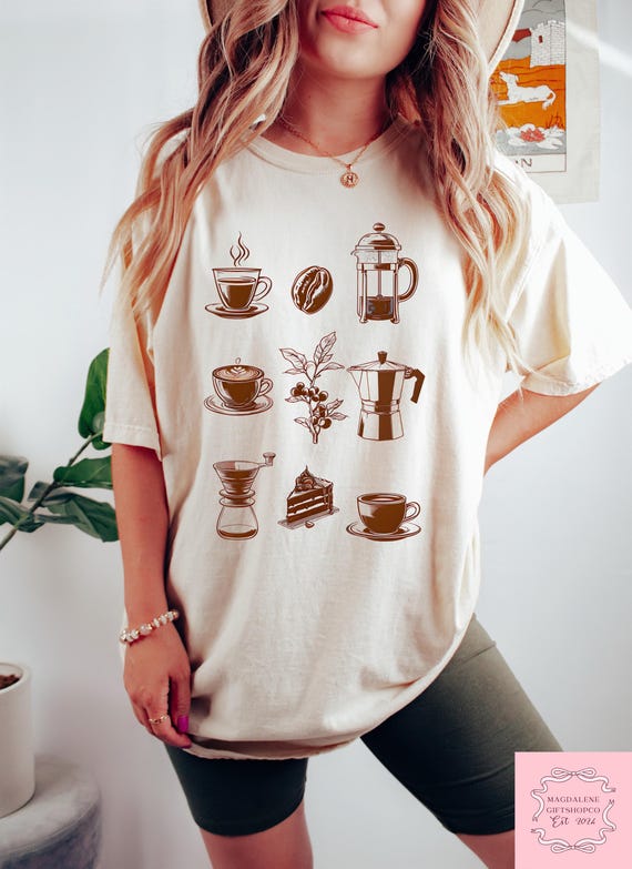 Retro Comfort Coffee T-shirt, Coffee Lover Shirt, Trendy Women Sweatshirt, Coffee Addicted Gift, Positive Vibes Tee, Aesthetic Mom Crewneck