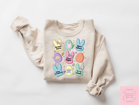 Realtor Easter Sweatshirt, Real Estate Agent Easter T-shirt, Retro Comfort Easter Shirt, Easter Realtor Gift, Easter Realtor Life Tee