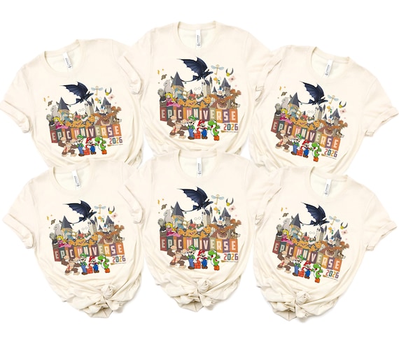 Custom Epic Universe Family Trip Shirt, Matching Mario Tee, Epic Universe Matching Tshirt, Epic Universe Family Top, Fun Family Trip Apparel