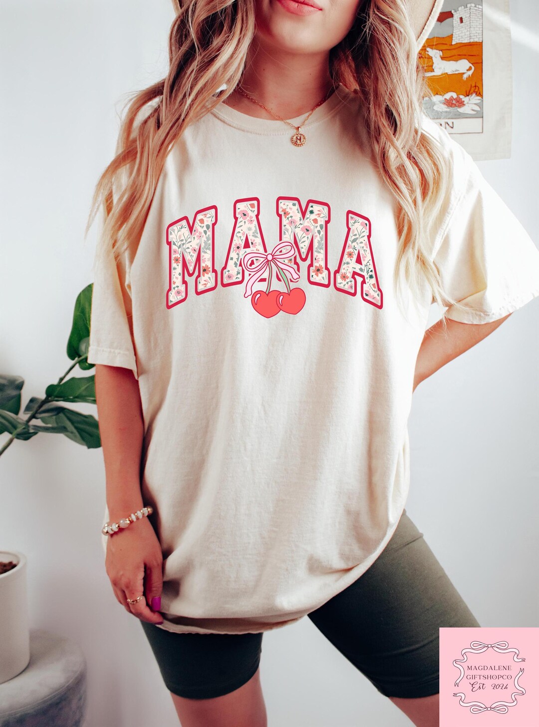 Cherry Mama T-shirt, Retro Mothers Day Sweatshirt, Floral